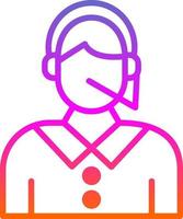 Call Center Agent Vector Icon Design