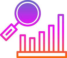 Bar Chart Research Vector Icon Design