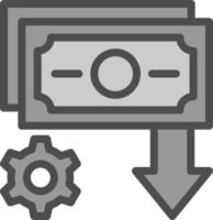 diseño de icono de vector de configuración de ingresos