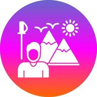 Hiking Vector Icon Design