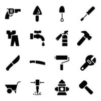 Protective Equipment Icons Pack vector