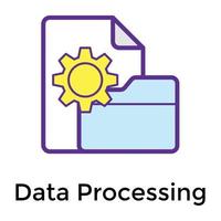 Trendy Data Processing vector