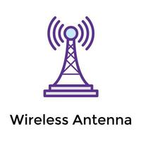 Trendy Wireless Antenna vector