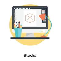 estudio de diseño de moda vector