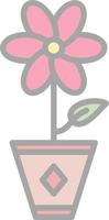 diseño de icono de vector de maceta de flores