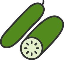 Cucumber Vector Icon Design