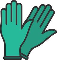 guantes, vector, icono, diseño vector