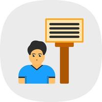 Billboard Man Vector Icon Design