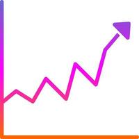 Line Chart Vector Icon Design