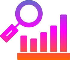 Bar Chart Research Vector Icon Design
