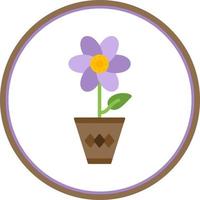 Flower Pot Vector Icon Design