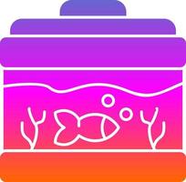 Fish Tank Vector Icon Design