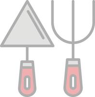 Fork And Trowel Vector Icon Design
