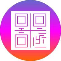 diseño de icono de vector de código qr