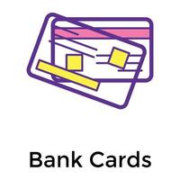 Trendy Bank Cards vector