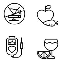 Pack of Health Line Vector Icons