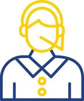 Call Center Agent Vector Icon Design