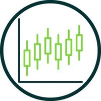 Candlestick Chart Vector Icon Design