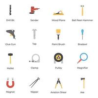 Set of Labour Tools Icons vector