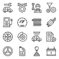 Car Service Line Vector Icons