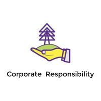 Trendy Corporate Responsibility vector