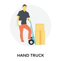 Trendy Hand Truck vector