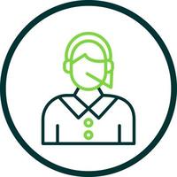 Call Center Agent Vector Icon Design