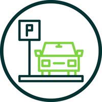 Parking Area Vector Icon Design