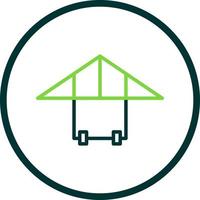 Hang Gliding Vector Icon Design