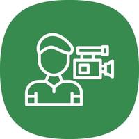 Camera Man Vector Icon Design