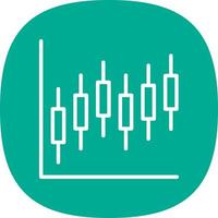 Candlestick Chart Vector Icon Design