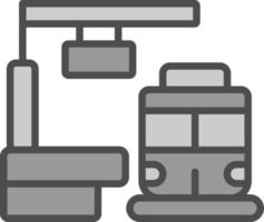 Train Platform Vector Icon Design