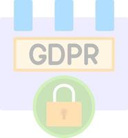 diseño de icono de vector de complemento gdpr