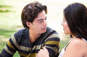 Attractive Hispanic Couple At The Park photo