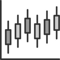 Candlestick Chart Vector Icon Design