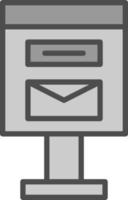 Postbox Vector Icon Design