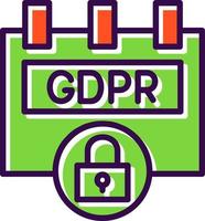 diseño de icono de vector de complemento gdpr