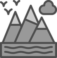 Mountains Vector Icon Design