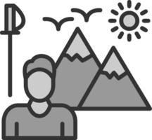 Hiking Vector Icon Design