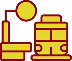 Train Stop Vector Icon Design