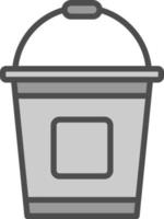 Bucket Vector Icon Design