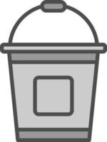 Bucket Vector Icon Design