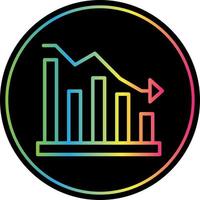 Fluctuation Down Vector Icon Design