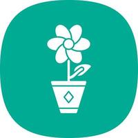 Flower Pot Vector Icon Design