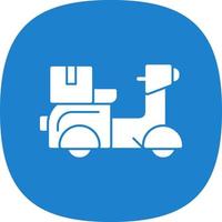 Delivery Bike Vector Icon Design