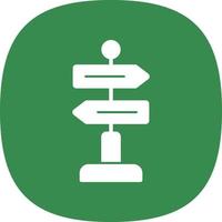 Directional Sign Vector Icon Design