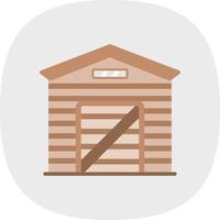 Garden Shed Vector Icon Design