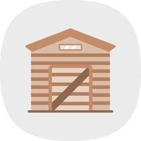 Garden Shed Vector Icon Design