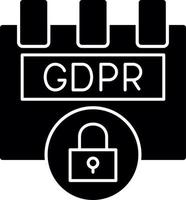 diseño de icono de vector de complemento gdpr