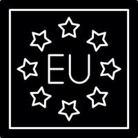 diseño de icono de vector de la UE